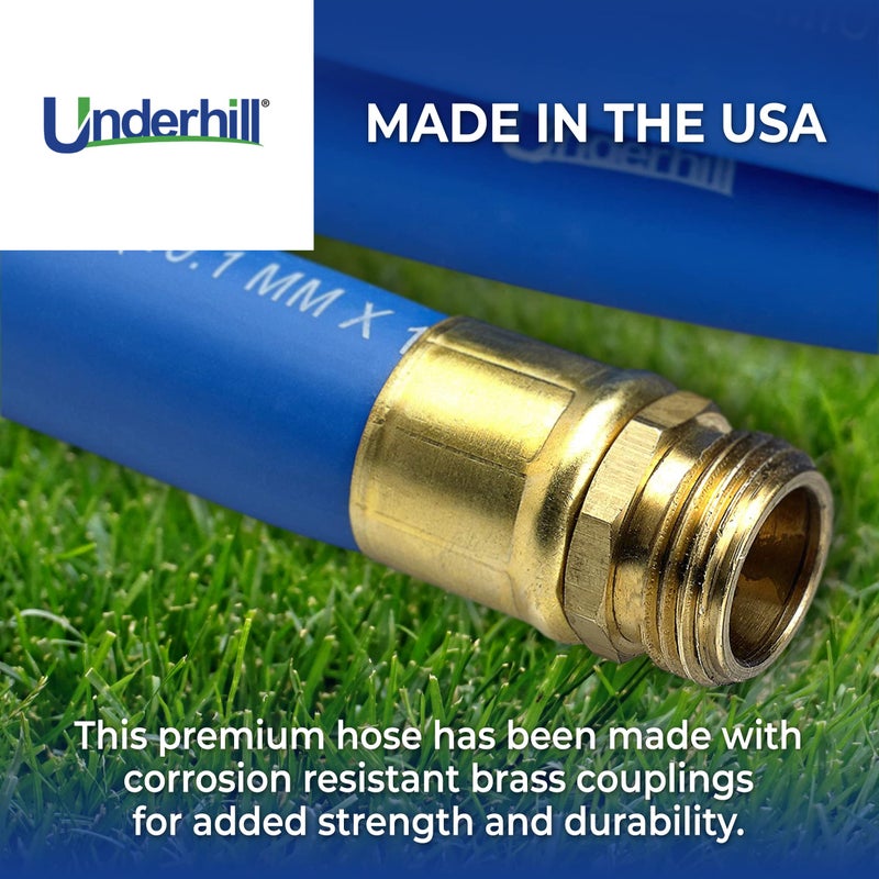 Underhill ShortyPro UltraMax Commercial Grade Garden Water Hose, Lightweight, Heavy-Duty, Flexible, Anti-Kink, 1200 psi, H75-S10, Â¾ Inch x 10 ft, Blue - Image 2